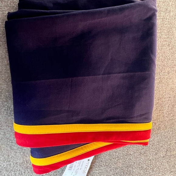 Men's Navy Joggers with Red and Yellow Stripes - Picture 2 of 5